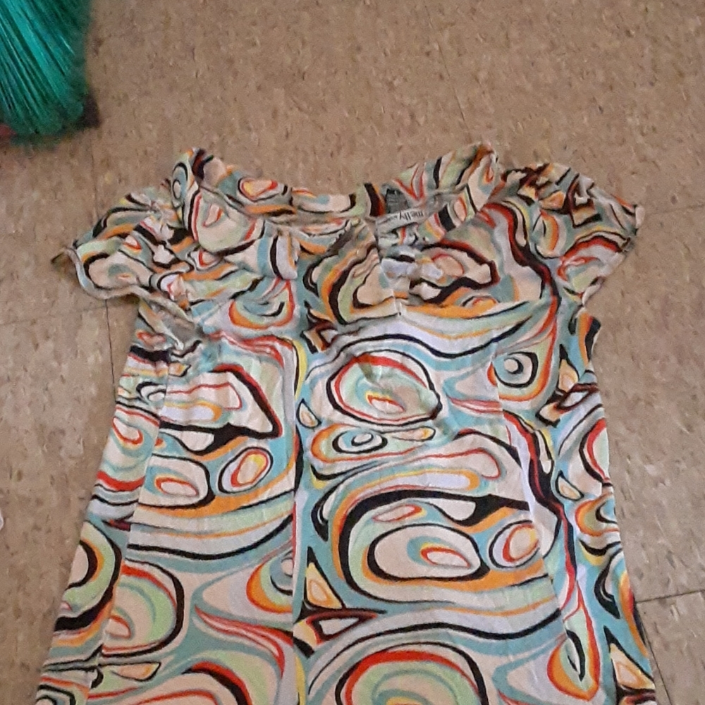 Small rainbow swirl dress
